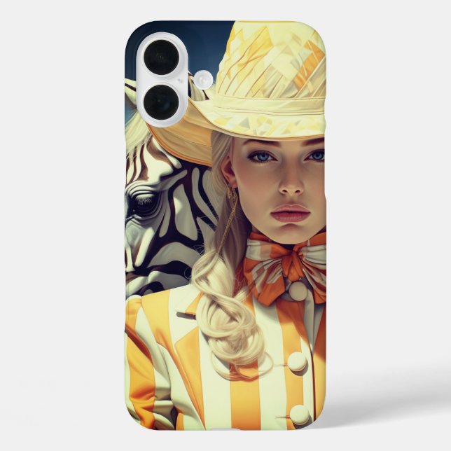 Funda iPhone 16 Plus Estuche Artsy Lady Phone (Reverso )