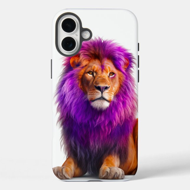 Funda iPhone 16 Plus Estuche Artsy Lion Phone (Reverso )