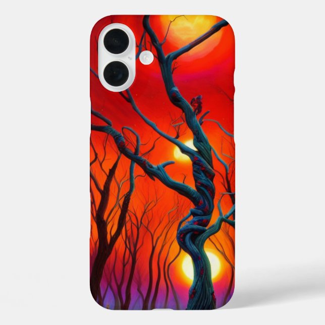 Funda iPhone 16 Plus Estuche Artsy Tree Phone (Reverso )