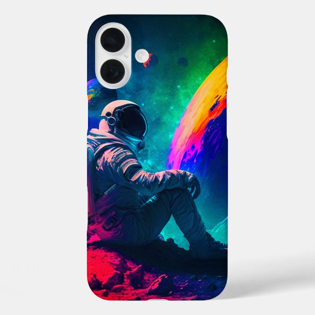 Funda iPhone 16 Plus Estuche Astronauta para teléfono (Reverso )