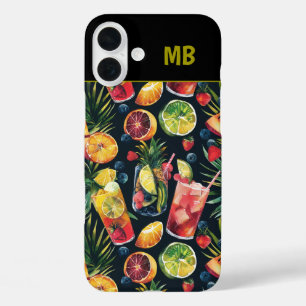 Funda iPhone 16 Plus Estuche colorido para teléfono de cócteles