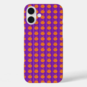 Funda iPhone 16 Plus Estuche de diseño de calabaza para iPhone púrpura 