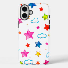 Funda iPhone 16 Plus Estuche de teléfono colorido para estrellas