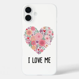 Funda iPhone 16 Plus estuche de teléfono con corazón de flor lindo