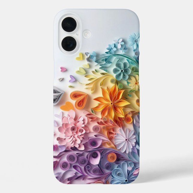 Funda iPhone 16 Plus Estuche de teléfono de flores (Reverso )