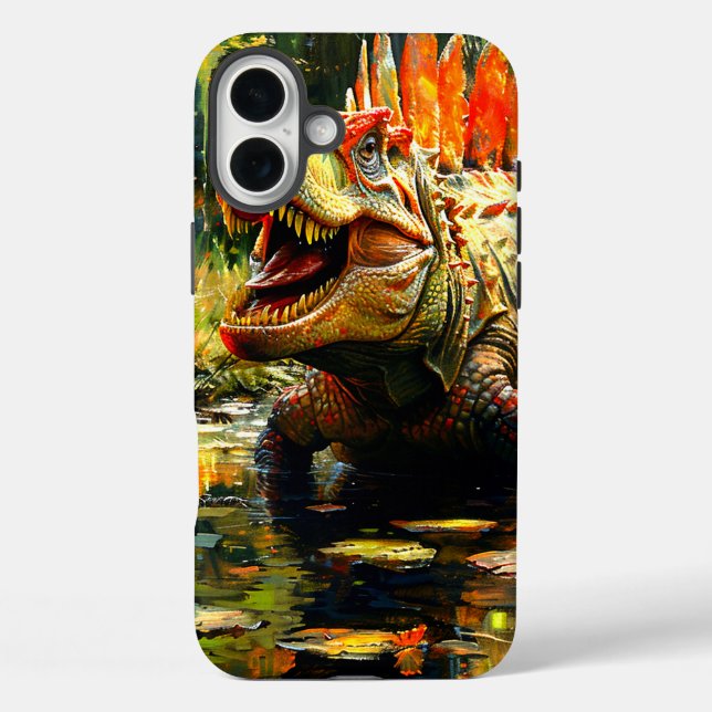 Funda iPhone 16 Plus Estuche de teléfono Dinosaur (Reverso )