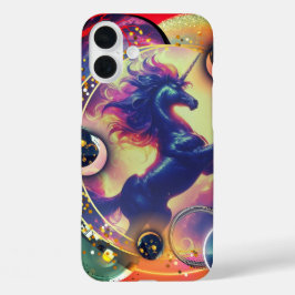 Funda iPhone 16 Plus Estuche de teléfono espacial Unicornio
