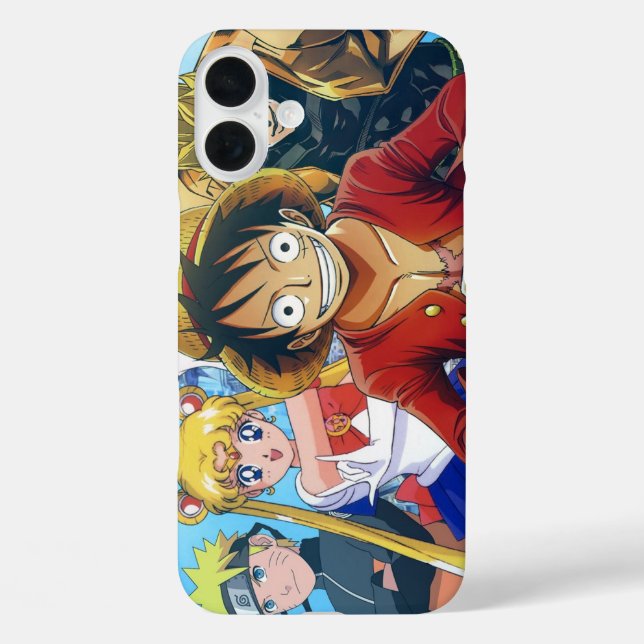 Funda iPhone 16 Plus estuche de teléfono para diseño de anime para iPho (Reverso )