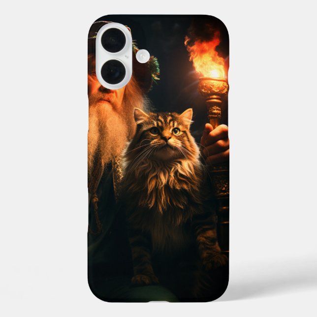 Funda iPhone 16 Plus Estuche de teléfono para gato y propietario (Reverso )