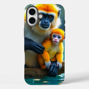 Funda iPhone 16 Plus Estuche de teléfono para monos amarillos
