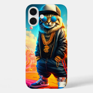 Funda iPhone 16 Plus Estuche Gangster Cat Phone