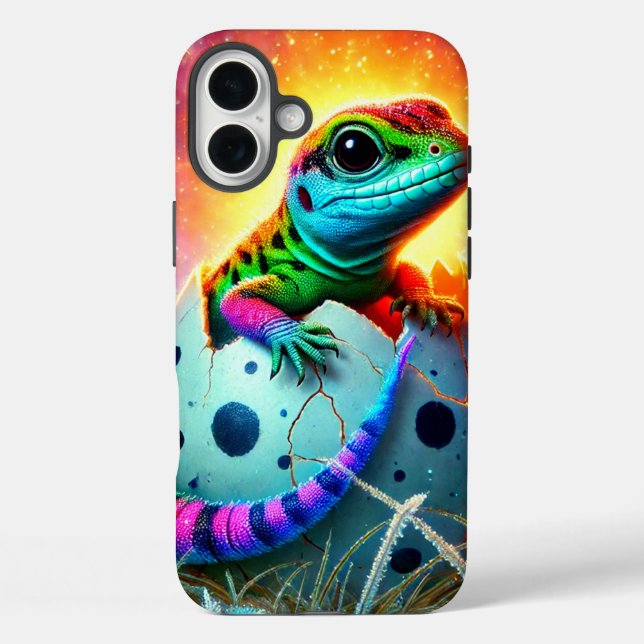 Funda iPhone 16 Plus Estuche Lizard Art Phone (Reverso )