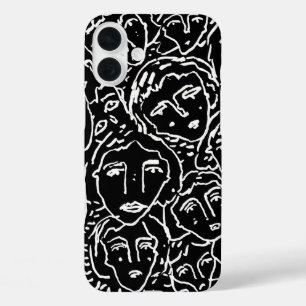 Funda iPhone 16 Plus Estuche Monocrome Faces para iPhone - Resumen de a