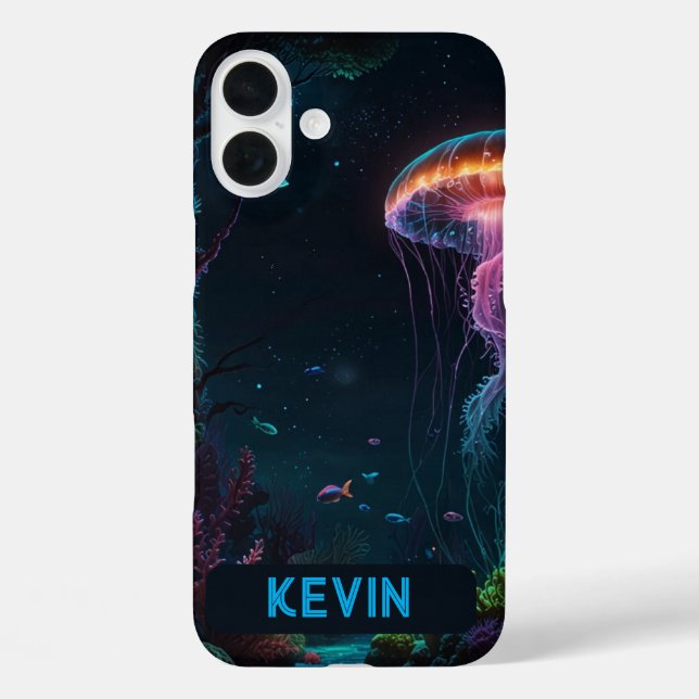 Funda iPhone 16 Plus Estuche Ocean Jellyfish Underwater iPhone / iPad (Reverso )
