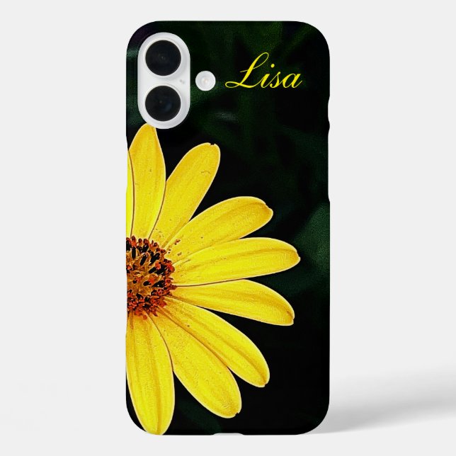 Funda iPhone 16 Plus Estuche para iPhone Apple personalizado de flores  (Reverso )