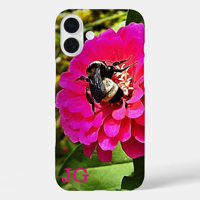 Funda iPhone 16 Plus Estuche para iPhone de Apple con flores rosadas pe (Reverso )