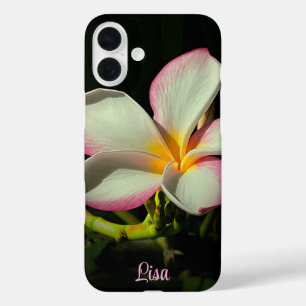 Funda iPhone 16 Plus Estuche para iPhone de Apple con flores rosadas pe