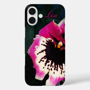Funda iPhone 16 Plus Estuche para iPhone de Apple con orquídea rosa per