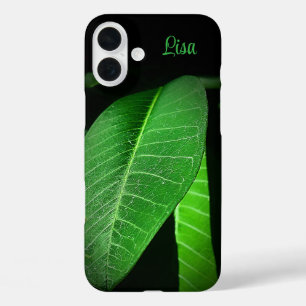 Funda iPhone 16 Plus Estuche para iPhone de Apple Green Leaf personaliz