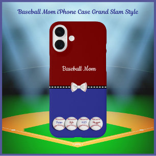 Funda iPhone 16 Plus Estuche para iPhone de mamá de béisbol estilo Gran