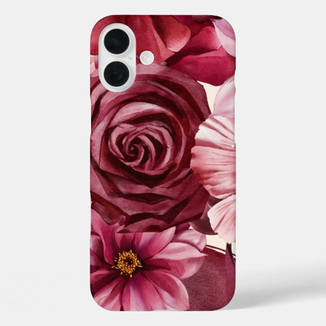 Funda iPhone 16 Plus Estuche para iPhone / iPad de rosas rojas estética (Reverso )