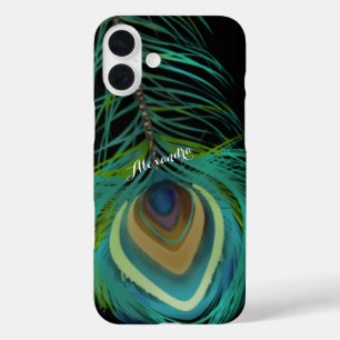 Funda iPhone 16 Plus Estuche para iPhone Peacock Feathers personalizado