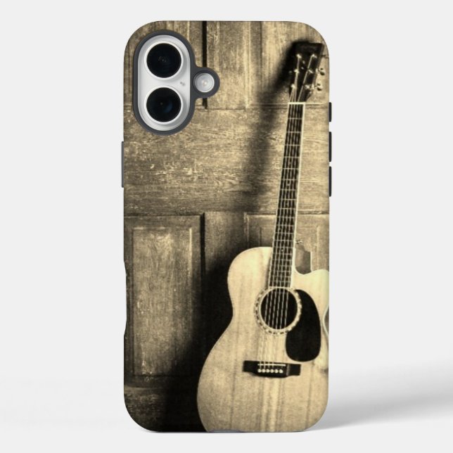 Funda iPhone 16 Plus Estuche para teléfono Apple Guitar (Reverso )