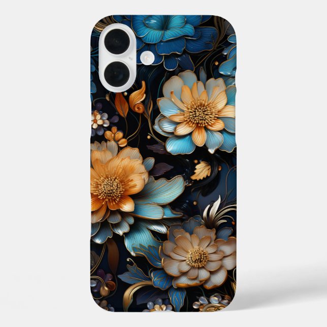 Funda iPhone 16 Plus Estuche para teléfono de diseño de flor de bonito (Reverso )