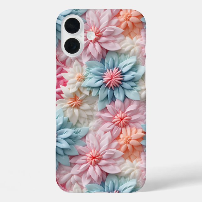 Funda iPhone 16 Plus Estuche para teléfono de las flores de Pastel (Reverso )