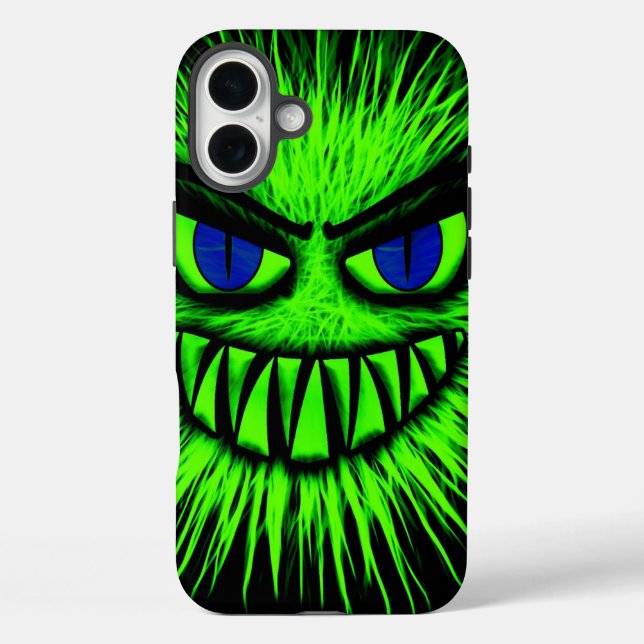 Funda iPhone 16 Plus Estuche para teléfono de Monstruo Verde (Reverso )