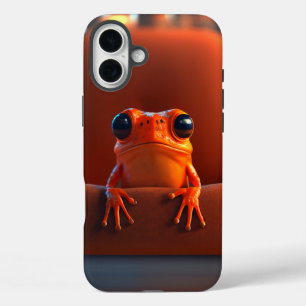 Funda iPhone 16 Plus Estuche para teléfono de rana de naranja