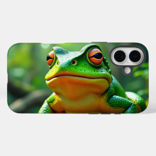 Funda iPhone 16 Plus Estuche para teléfono de rana verde