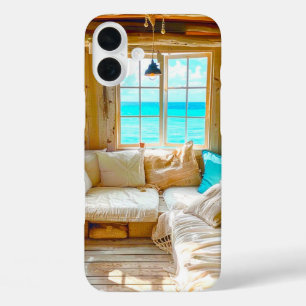 Funda iPhone 16 Plus Estuche para teléfono de vista de playa