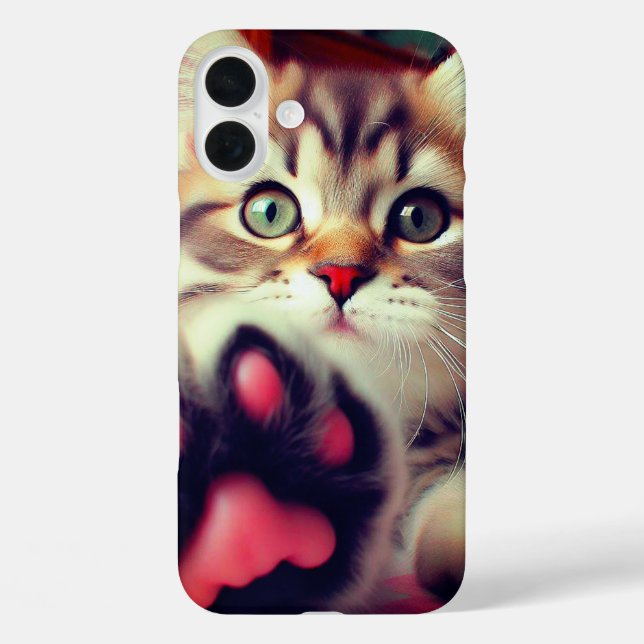 Funda iPhone 16 Plus Estuche para teléfono Kitten (Reverso )