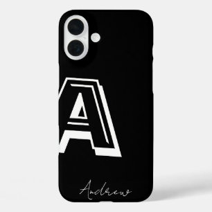 Funda iPhone 16 Plus Estuche para teléfono negro - nom personalizado