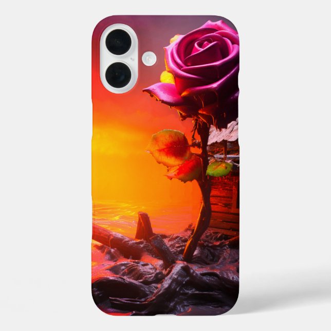 Funda iPhone 16 Plus Estuche para teléfono Rosa Artsy (Reverso )