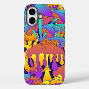 Funda iPhone 16 Plus Estuche Psychedelic Drippy Mushroom para iPhone / 