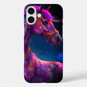 Funda iPhone 16 Plus Estuche Purple Horse Phone