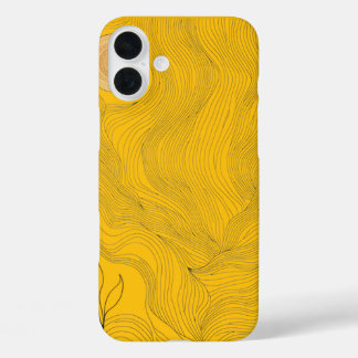 Funda iPhone 16 Plus Estuche simple y abstracto de rayas para iPhone /