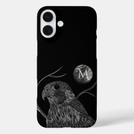 Funda iPhone 16 Plus Falcon Full Moon Monograma Negro