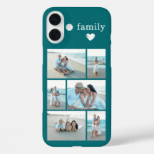 Familia Moderna 6 Foto Azul Turquesa