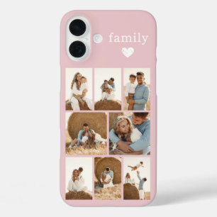 Funda iPhone 16 Plus Familia Moderna 8 Rosa Sonrojo Fotográfico