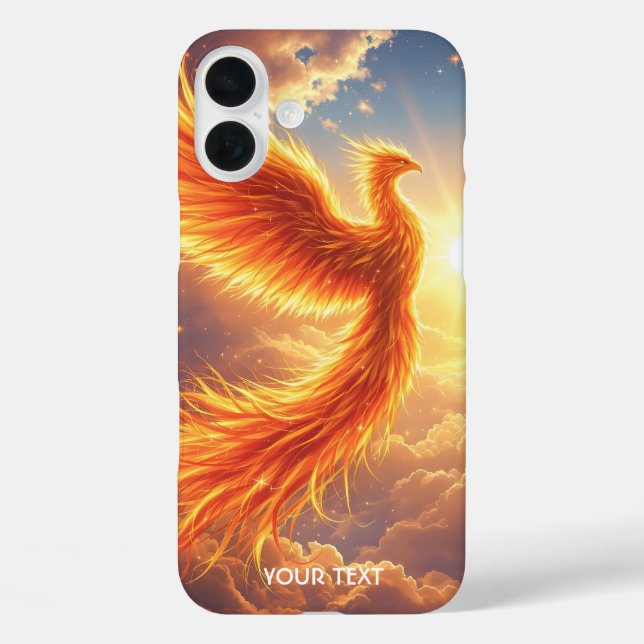 Funda iPhone 16 Plus Fantasía Cute Flaming Phoenix Rises (Reverso )