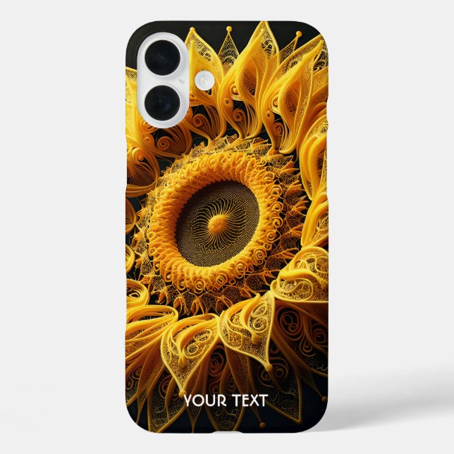 Funda iPhone 16 Plus Fantasía Cute Sunflower Yarn Strings (Reverso )