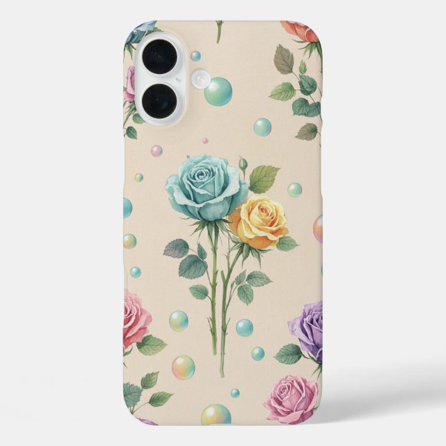 Funda iPhone 16 Plus Fantasía floral: estuche para iPhone de Moda (Reverso )