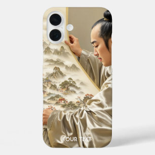 Funda iPhone 16 Plus Fantástico paisaje de pintor japonés lindo