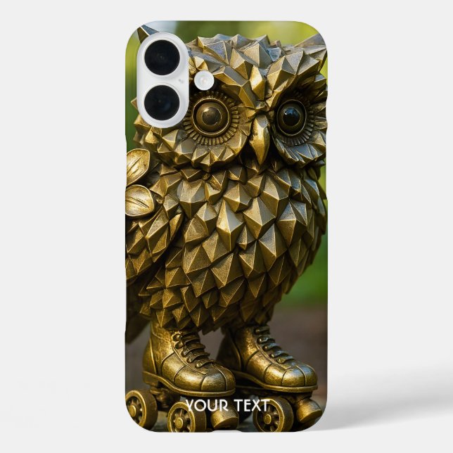 Funda iPhone 16 Plus Fantasy Cute Brass Owl Skates (Reverso )