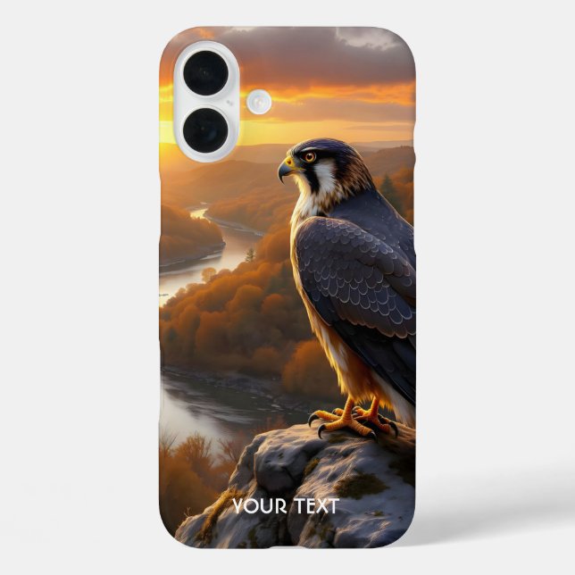 Funda iPhone 16 Plus Fantasy Cute Falcon Sunset Fall (Reverso )