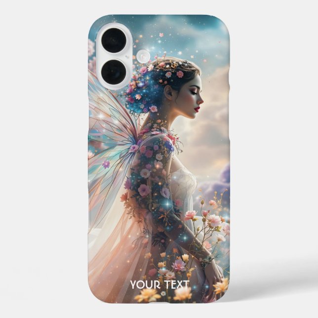 Funda iPhone 16 Plus Fantasy Cute Girl Garden Flowers (Reverso )