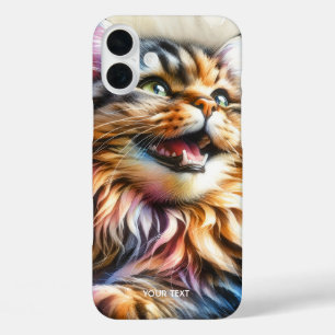 Funda iPhone 16 Plus Fantasy Cute Laughing Happy Cat